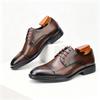 New British Men's Shoes, Three Joint Leather Shoes, Men's Business Dress Leather Shoes, Lace Up Derby Shoes