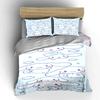 Fluffy Skies with Friends Bedding Sets Duvet Covers Pillowcases(1* Duvet Cover 2* Pillowcases Without Duvet Insert)