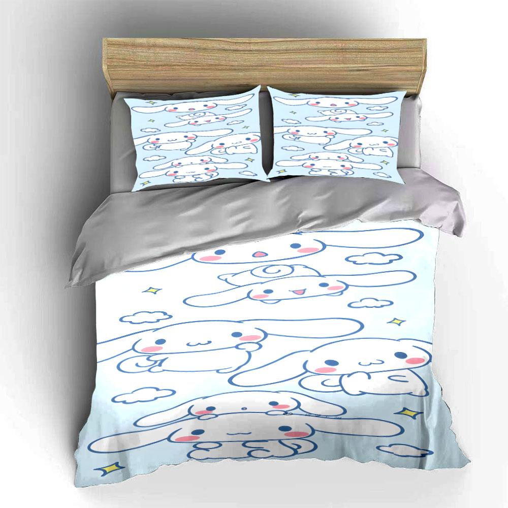 Fluffy Skies with Friends Bedding Sets Duvet Covers Pillowcases(1* Duvet Cover 2* Pillowcases Without Duvet Insert)