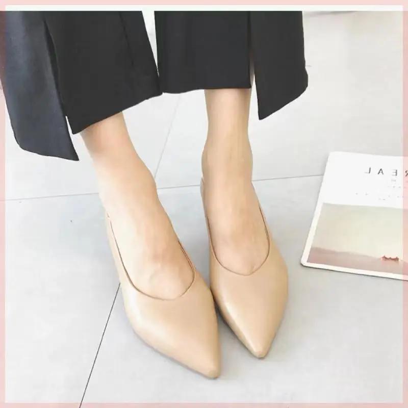Women High Heels Summer Shoes for Women Pointed Toe Shallow Pumps Woman Office Outdoor Shoes Mary Jane Shoes Zapatos De Mujer