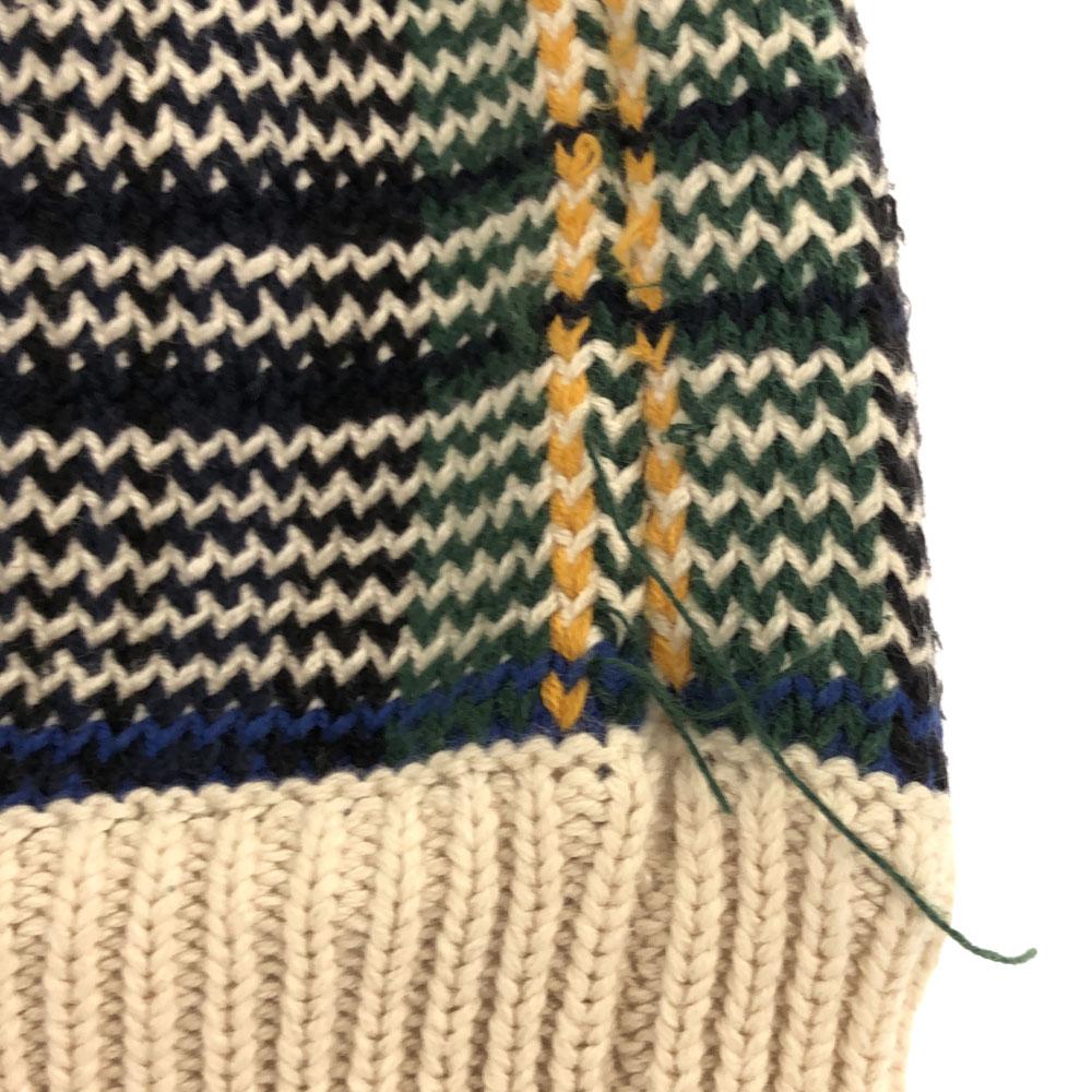 GANT 90s Check Pattern Long sleeve sweater L Knit Old Men's Used