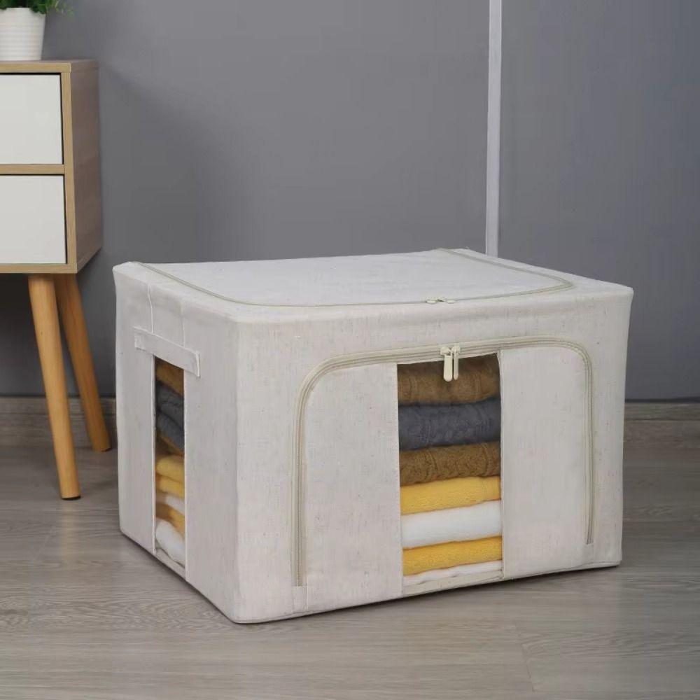 Large Capacity Closet Clothing Organizer Stackable Toy Storage Bins Fabric Storage Box  Wardrobe