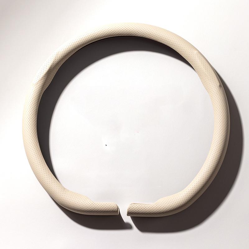 38cm Steering Wheel Cover Nappa Leather Anti Slip Wheel Protector Cover For Toyota Camry CHR Corolla Rav4 Yaris Prado 120 150 FJ