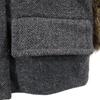 Marni Made In Italy Herringbone No Color Jacket 36 Gray Fur Sleeves Women Used
