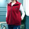 Herbst Damen Polarfleece Stoff Weste Groß Ärmellose Jacke Reißverschluss
