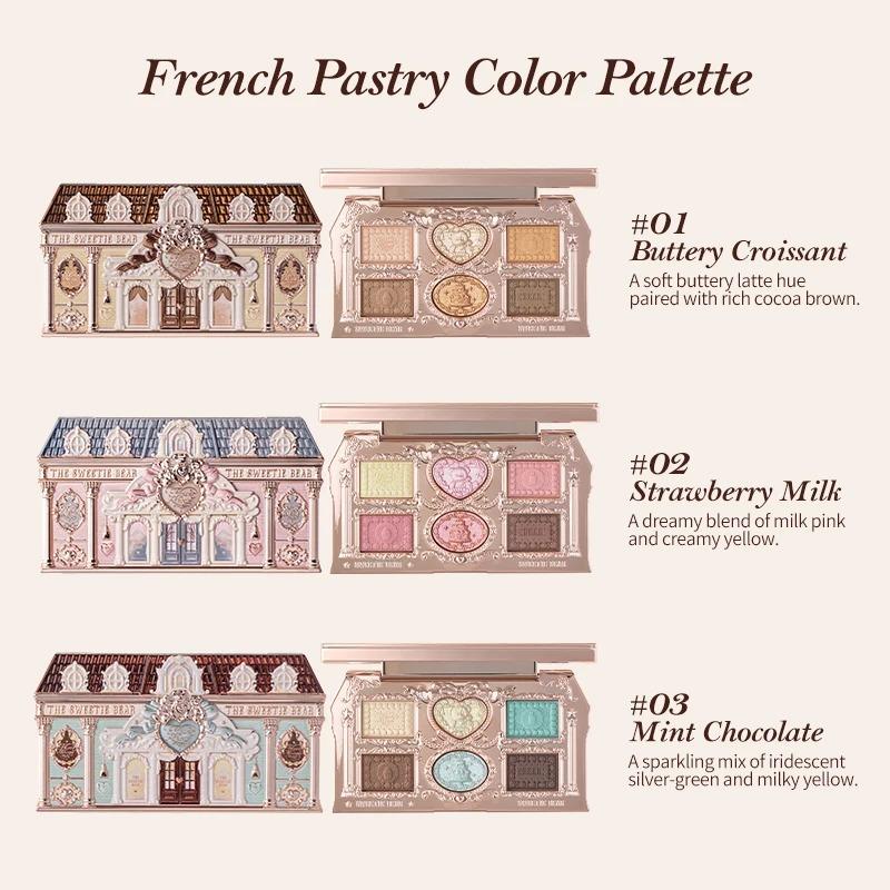 Flower Knows SWEETIE BEAR Highly Pigmented Eye Makeup Palette Eye Shadows Long Lasting Matte Shimmer Finish Cosmetics Gift Kit