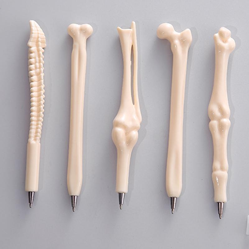 Novelty Bone Shape Ballpoint Pen Refill Writing Ball Pens School Office Stationery Gifts Supplies for Student Gifts