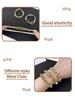 3pcs Women's Metal Chain Hair Ties, Y2k Cool Street Style, Suitable For Daily Leisure Travel, Fall And Winter, Hair Accessories, Halloween, Christmas