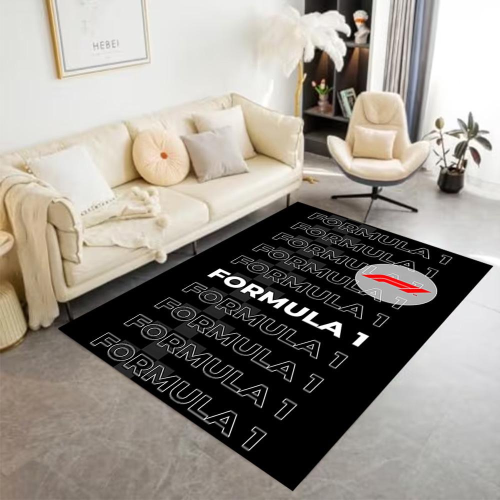 Bold White Logo Design Floor Mat Perfect for Foyer Living Rooms Outdoor Bedrooms Antislip Carpet Office Home Decor Spiritual Gift