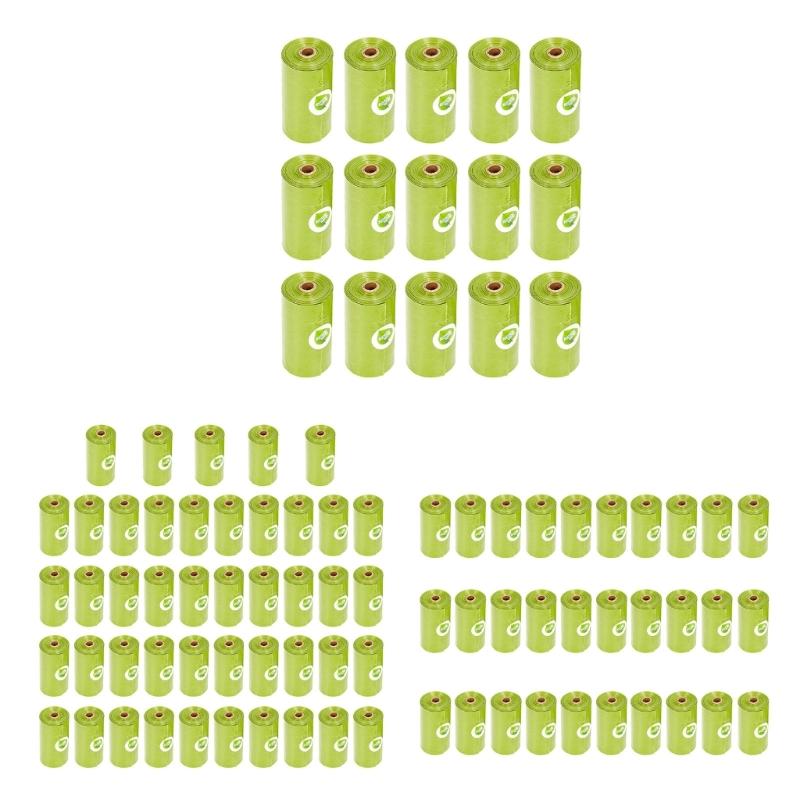 Dog Walk Gear Waste Bag Rolls with Perforated Pull-Apart Bags for Park Use, Outdoor Pickup, and Portable Carry
