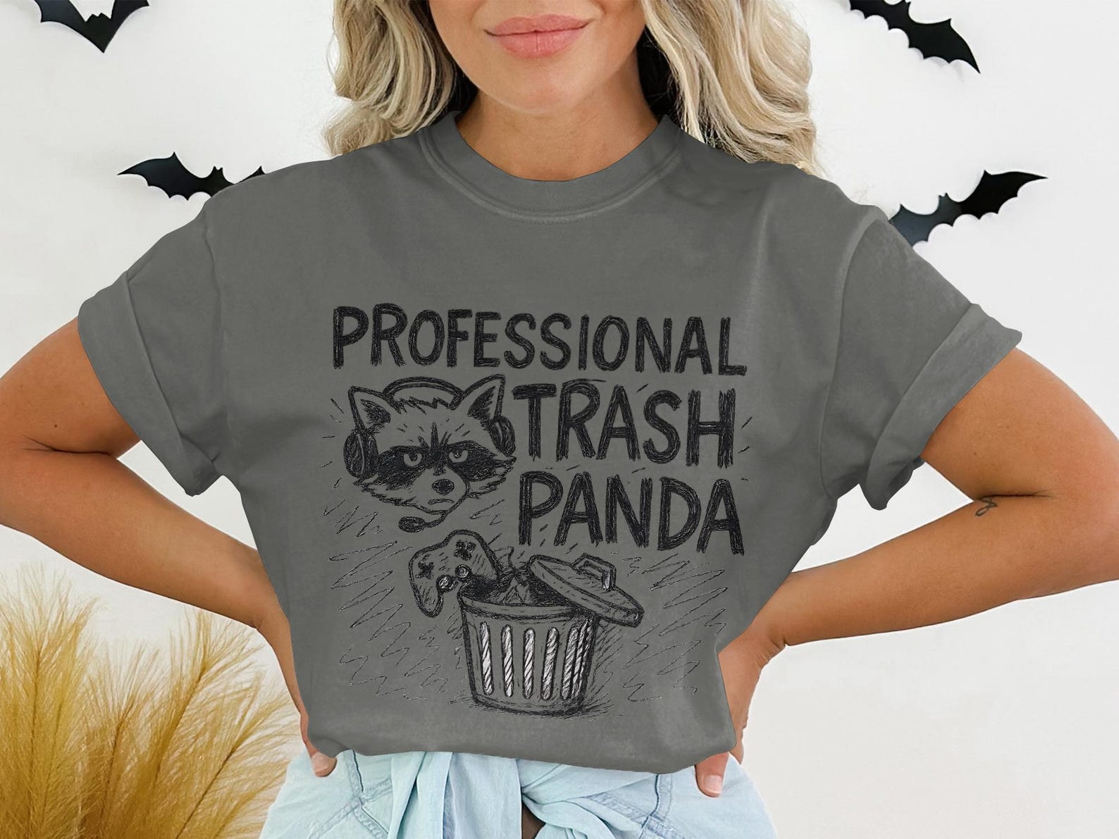 Professional Trash Panda T-Shirt, Cozy Gaming Shirt, Gamer T Shirt, Funny Gamer Shirt, Gamer Gift Idea, Video Game Shirt, Gamer Girl Gift M