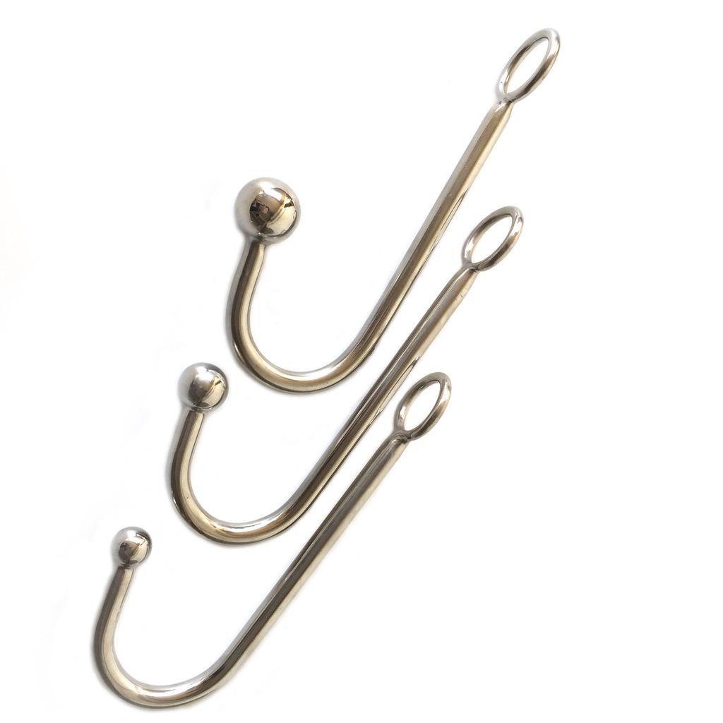 Black Emperor High Quality Stainless Steel Waterproof Anal Hook with Ball Hole Anal Plug for Butt Anal Sex Toys Adult Products