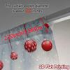 2pcs,Curtains Christmas Balls Snow Scene (4) Popular Curtains&Window Treatment Machine Washable Fabric Curtains Decorations
