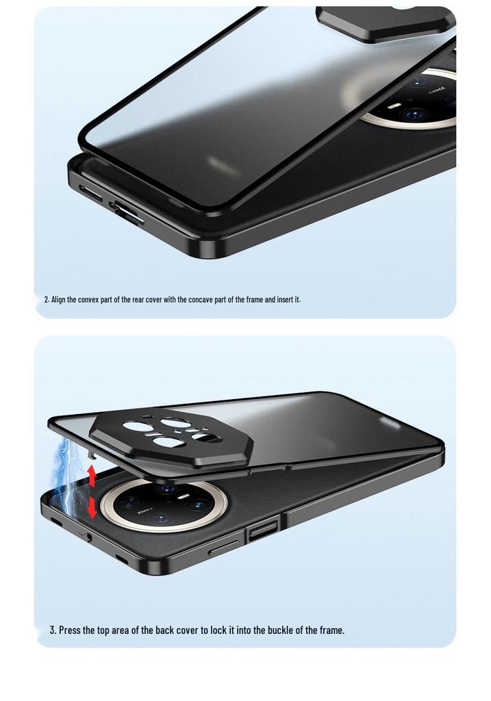 Huawei Mate70 Pro/70 Pro+ Metal Anti-Drop Phone Case with Spring Buckle