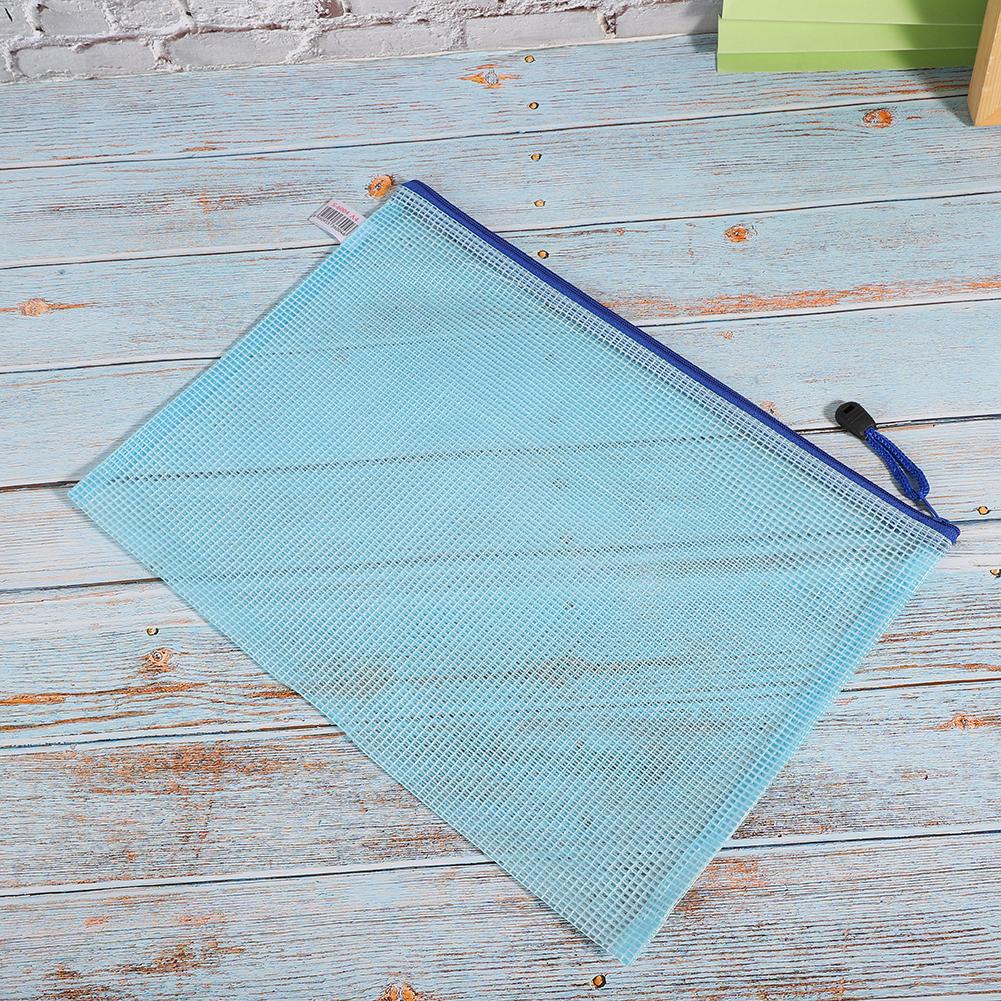 10pcs Mesh   Bag   File Folder PVC Transparent Information Pack Document