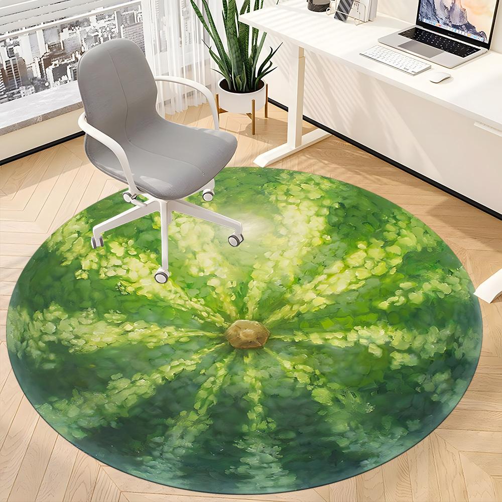 1pc Watermelon Chair Carpet for Office Non-Slip, Machine Washable Rug for Office, Room - Holiday Decor, Machine Made Yy251016144