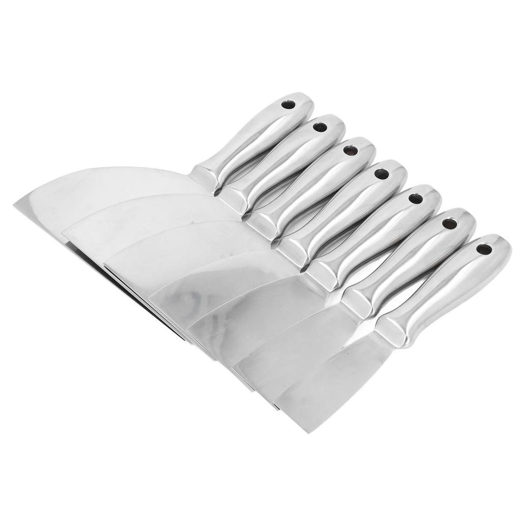 7-teiliges Spachtelmesser Edelstahl Farbschaber zum Reparieren von Trockenbau Entfernen von Tapeten Auftragen