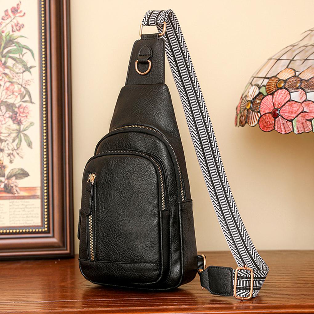 Retro Bag For Women Lightweight And Wear-resistant PU Chest Bag With Large Capacity Womens Chest Bag