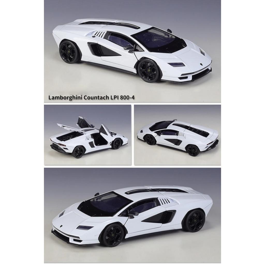 Welly 1/24 Lamborghini Countach LPI800-4 Alloy Miniature Car Diecast Metal Scale Car Model Collection Childrens Toy Vehicle Gift