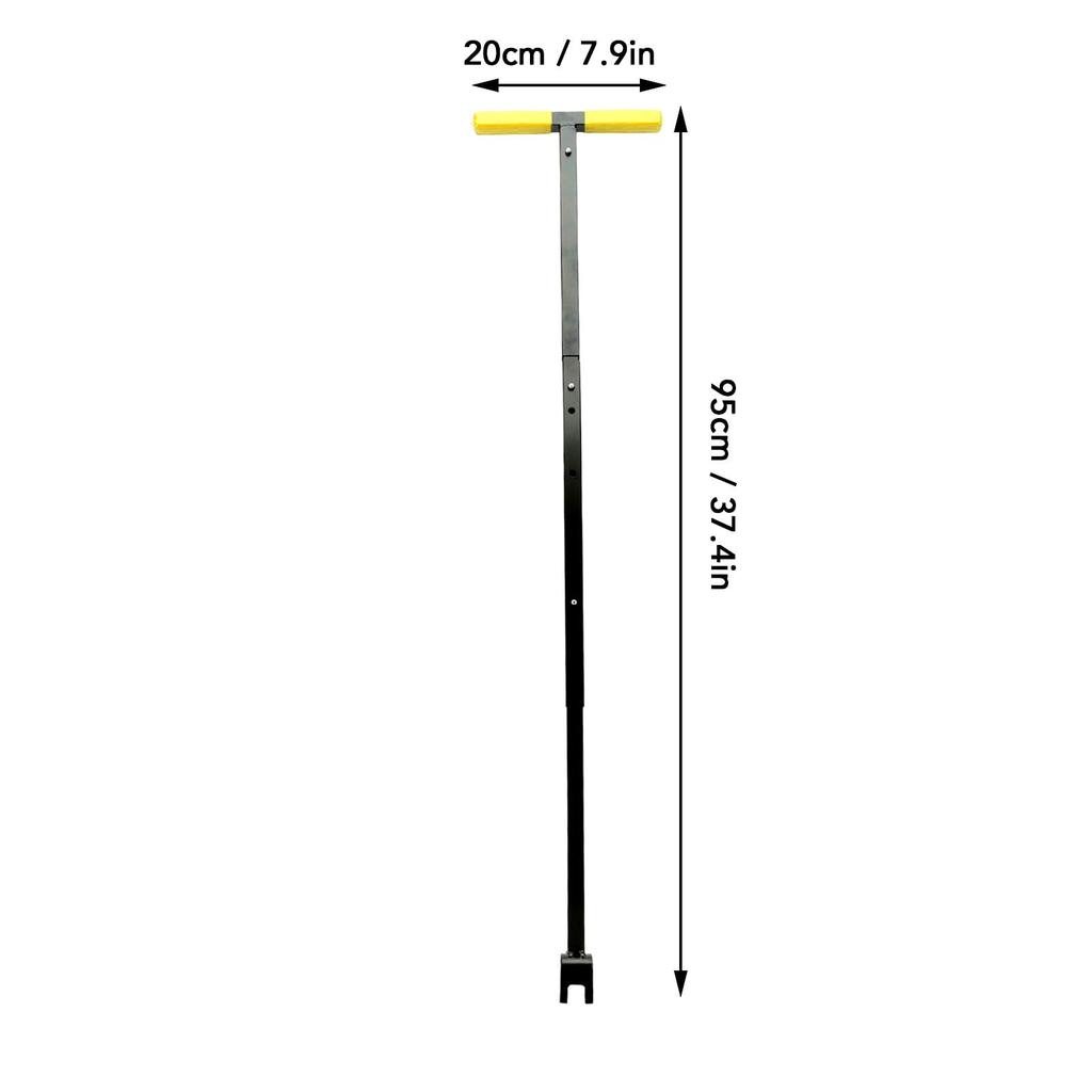 Easy-to-use Folding Water Stop Wrench with T-Handle for Water Meters (Yellow)