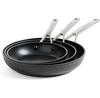 CC005699-001 Forged Hardened Metal Frying Pan Set, 3 Pcs.