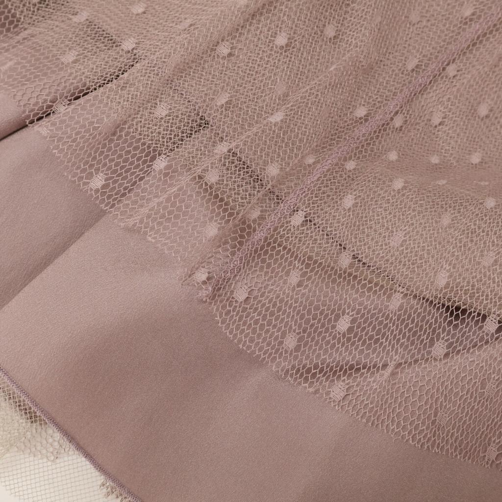 RED VALENTINO SR0RA360428 Pink Dot Lace Tulle Skirt skirt 36 pinkUsed