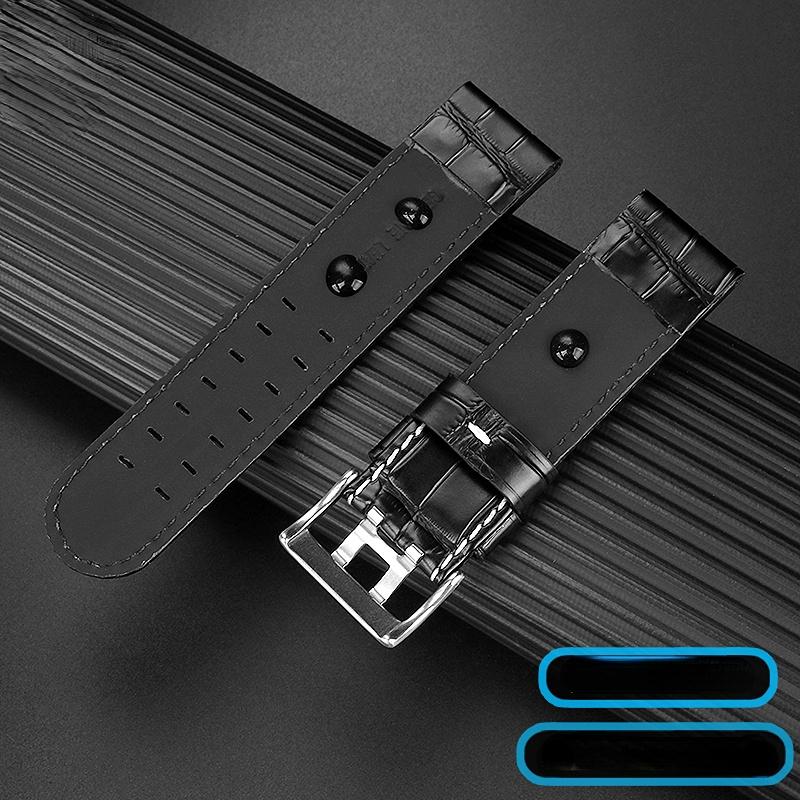 For Hamilton Khaki Field H78646733 H78626583 Metal Rivet Watchband 22 24mm Leisure Business Genuine Leather Watch Strap Bracelet