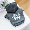 Pet circle pet clothes, dog clothing, white body plush baby, ash sweatshirt
