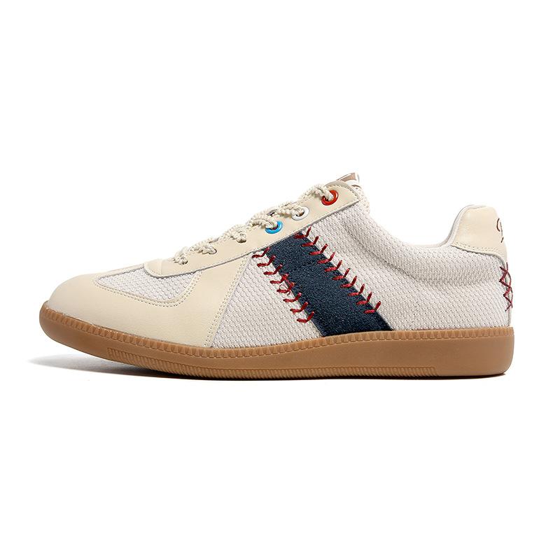 

Бейсбольные моральные тренировочные туфли 2025 весна новые мужские туфли белые туфли спортивные нишевые кеды японские ретро повседневные туфли 38 бежевый