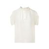 Lancy French-Inspired Stand Collar Puff Sleeve Blouse