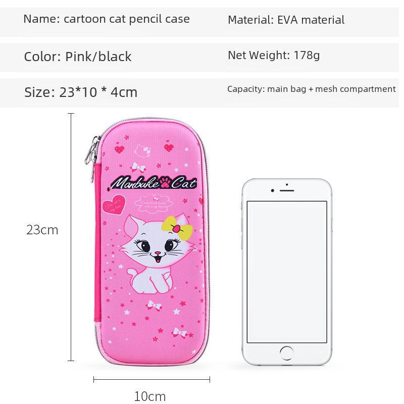 Bafini Waterproof Cartoon Pencil Case for Girls - Creative Stationery Bag for Kindergarten & Elementary Students