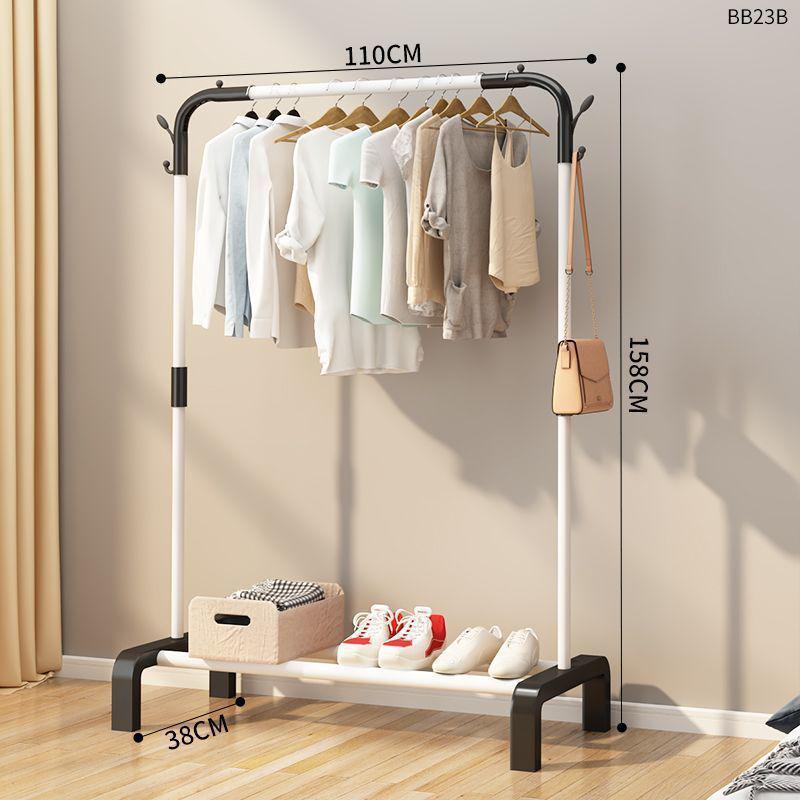 Multi-Functional Clothes Rack: Standing Drying & Coat Hanger for Bedroom, Dorm, or Balcony.