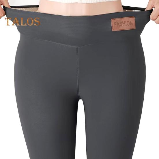 Damskie ciepłe legginsy z wysokim stanem, dopasowane, unoszące biodra, obcisłe spodnie z aksamitną podszewką, pogrubione, sportowe spodnie do jogi