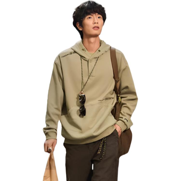 Li Ning Outdoor CF Moisture Wicking Fleece Warm Anti-Static Loose Pullover Hoodie Unisex hoodies AWDV927-1