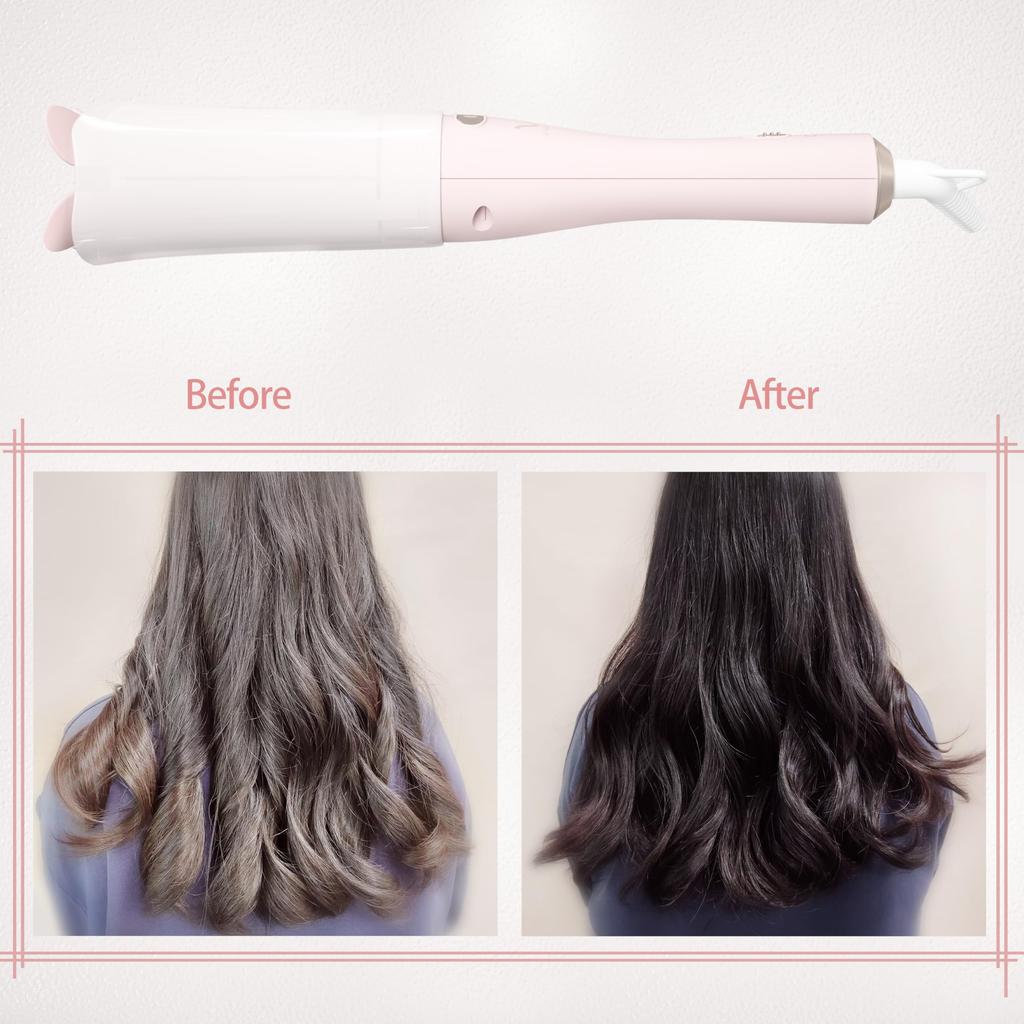 VAV Auto Curl Iron 32mm Ceramic Automatic Curling Iron Curling Wand for Beginners Easy and Convenient Styling