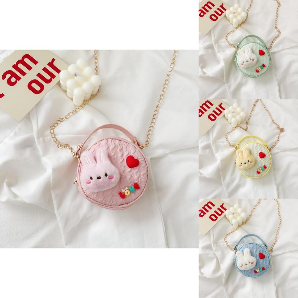 Fashionable Plush Children's Crossbody Bag Cute Cartoon Animal Design For Girls