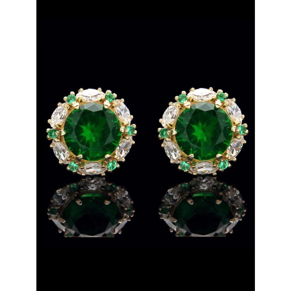 

Новый европейский и американский зеленый синий белый круглый циркон белый бриллиант женский универсальный