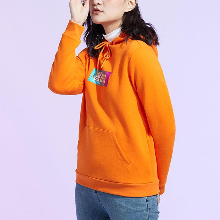 Anta Seria Lifestyle Sportowy Casualowy Pulower z Kapturem Dzianinowa Sportowa Bluza Damska Bluza Pomarańczowy 162018703-2
