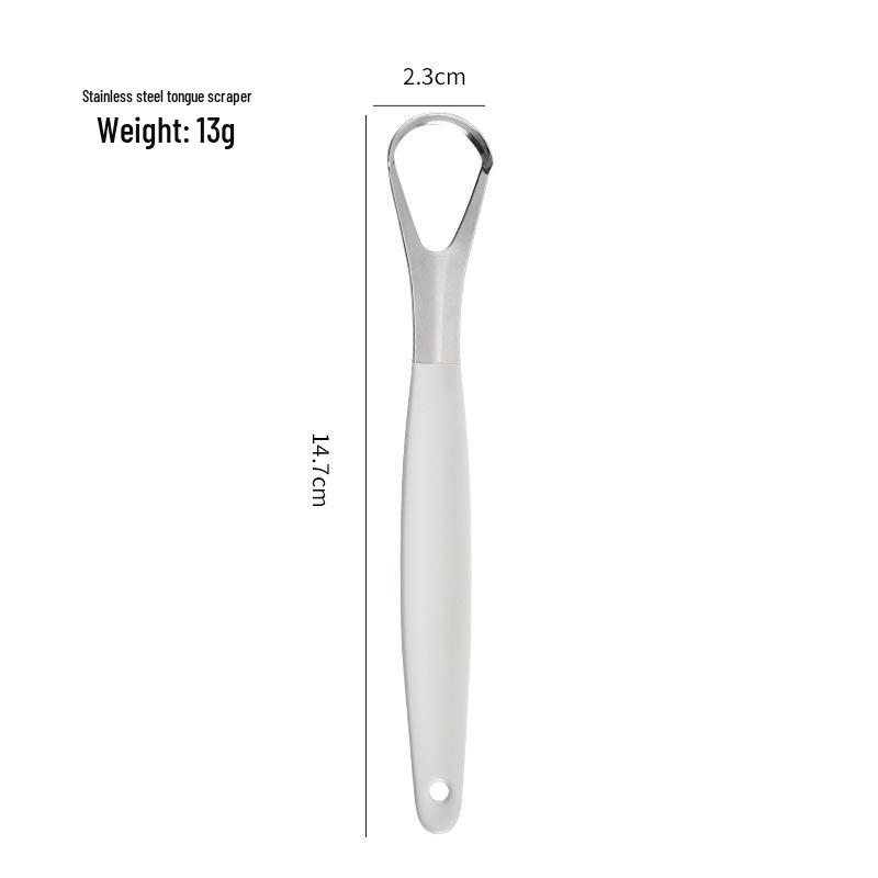 Stainless Steel Tongue Scraper - Removes Coating and Dirt for Adult Oral Hygiene
