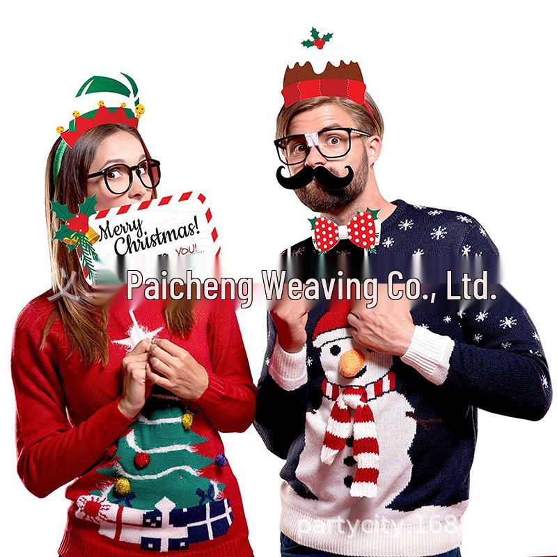 38-Piece Christmas Photo Booth Props Set for Holiday Parties