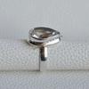 Natural White Topaz Ring, 925 Sterling Silver Ring, Bridesmaid Gift, Teardrop Crystal Ring, Promise Ring, Handmade Ring
