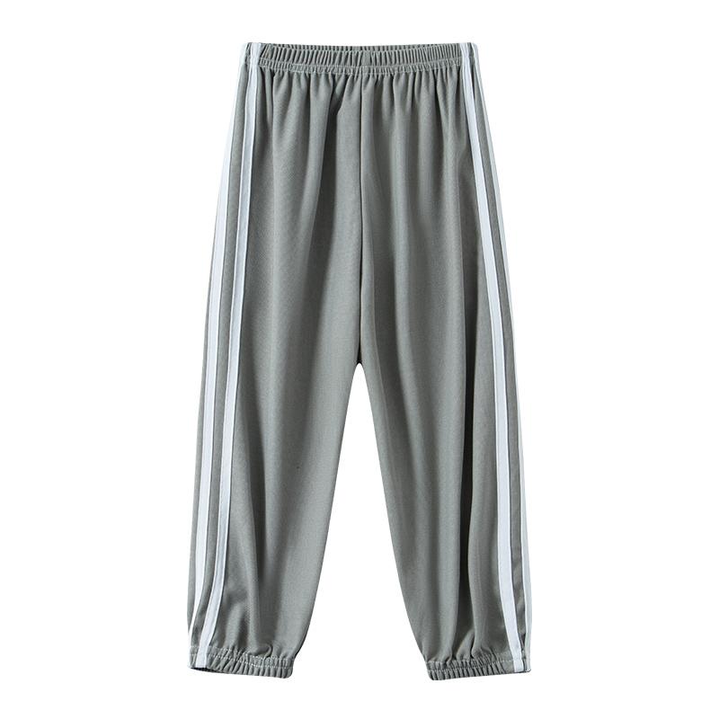 Children's Summer Solid Color Basic Sports Pants Boys Casual Joker Elastic Waist Girl Sweet and Lovely Mosquito Pants