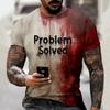Herren T-Shirts Print Tees Mode Schreckliches Halloween Kurzarm Lässig Rundhals Oversized T-Shirt Tops