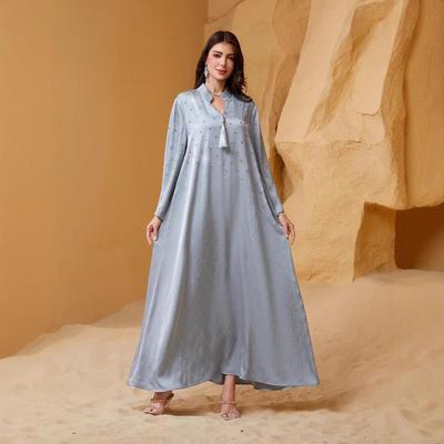 NC14 Damen Muslimische Abaya mit Strass Sternenhimmel Design