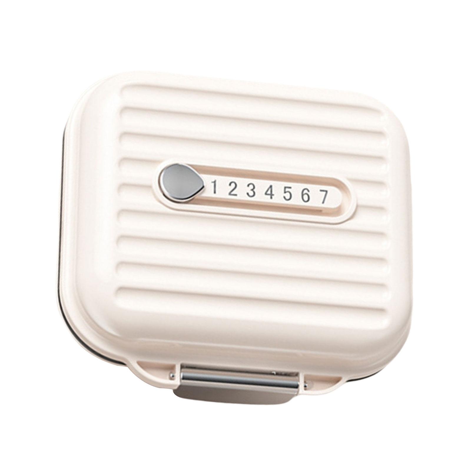 

Дорожная таблеточная коробка с 7 отделениями Органайзеры для таблеток Контейнер для таблеток Коробка для лекарств Коробка для хранения ювелирных изделий S белый