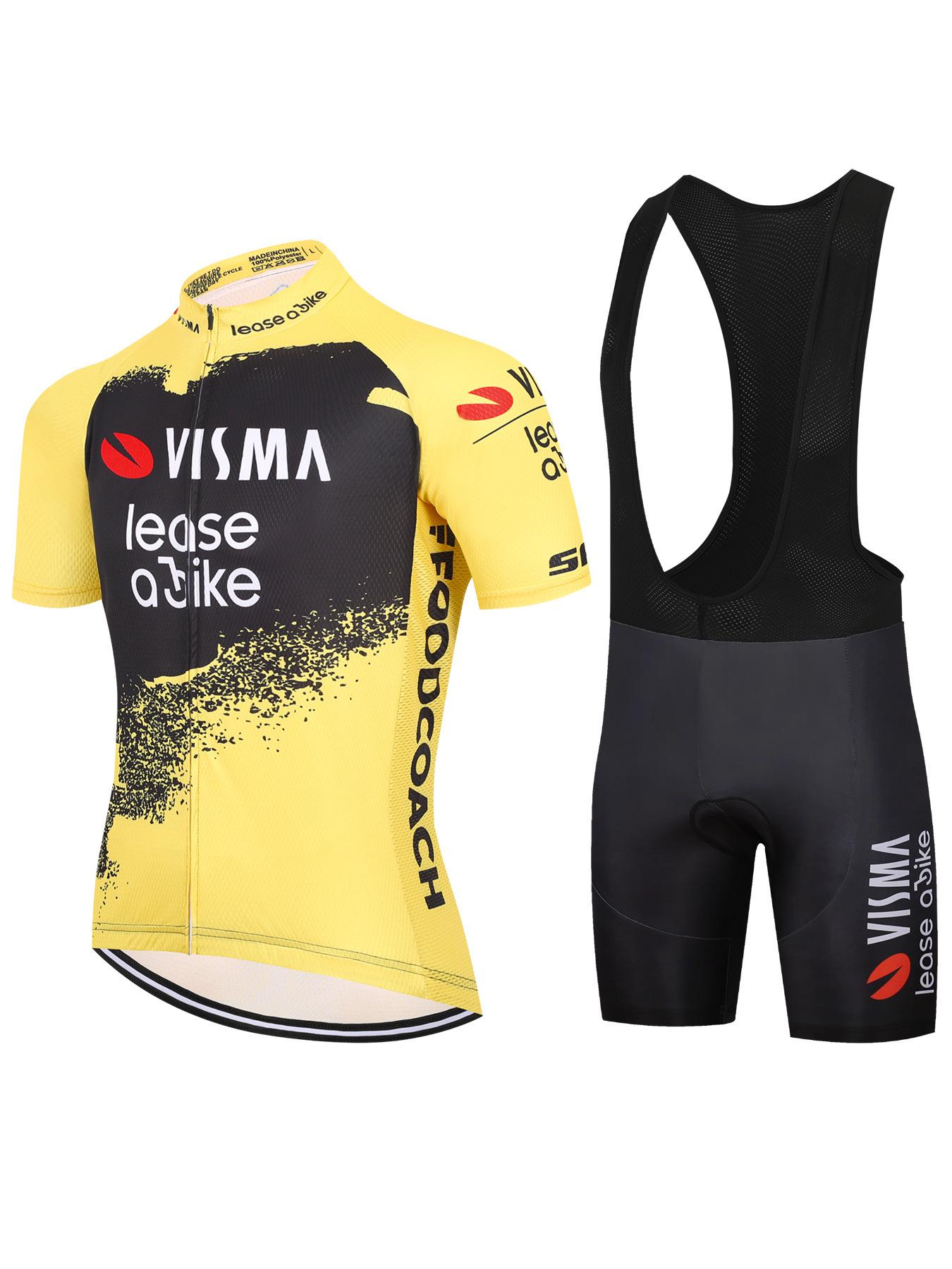 2026 Summer Breathable Cycling Suit Short-sleeved Strap Set Fashionable Long-sleeved Top S