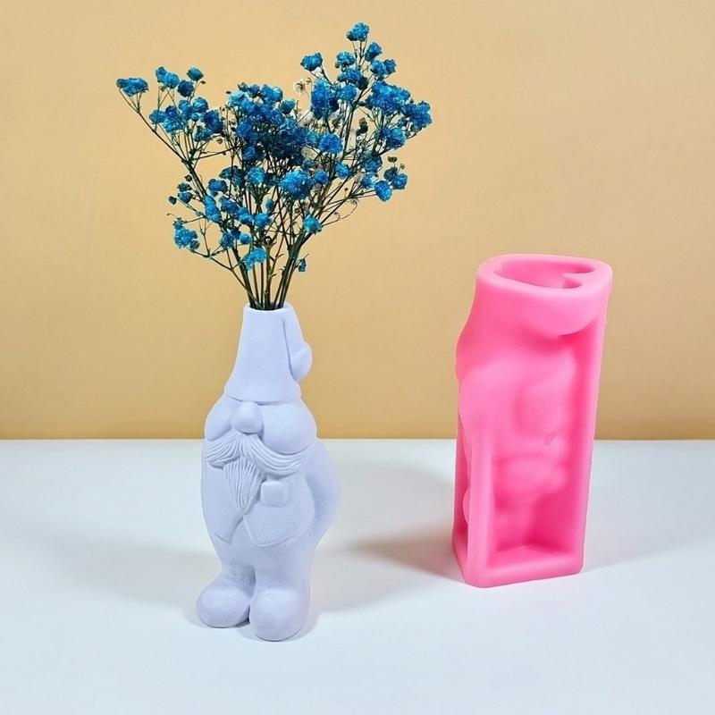 Vase Resin Molds Gnome Doll Silicone Mold Succulent Plant Flower Pots Mold Epoxy Resin Casting Mould Home Decorations