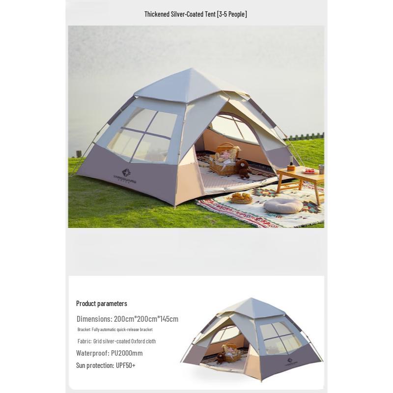 Portable Pop-up Camping Tent Large (3-5 Person)