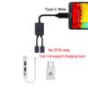 Type C 1 Male To 2 USB C Type C Female OTG Cable for Computer Laptop Cellphone