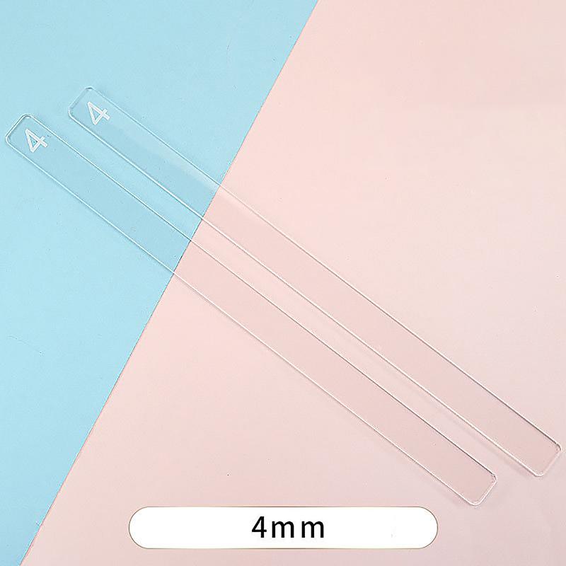 2Pcs Acrylic Cookie Balance Ruler Biscuit Fondant Cake Rolling Tool Icing Biscuits Thickness Ruler Smoother Pastry Baking Gadget